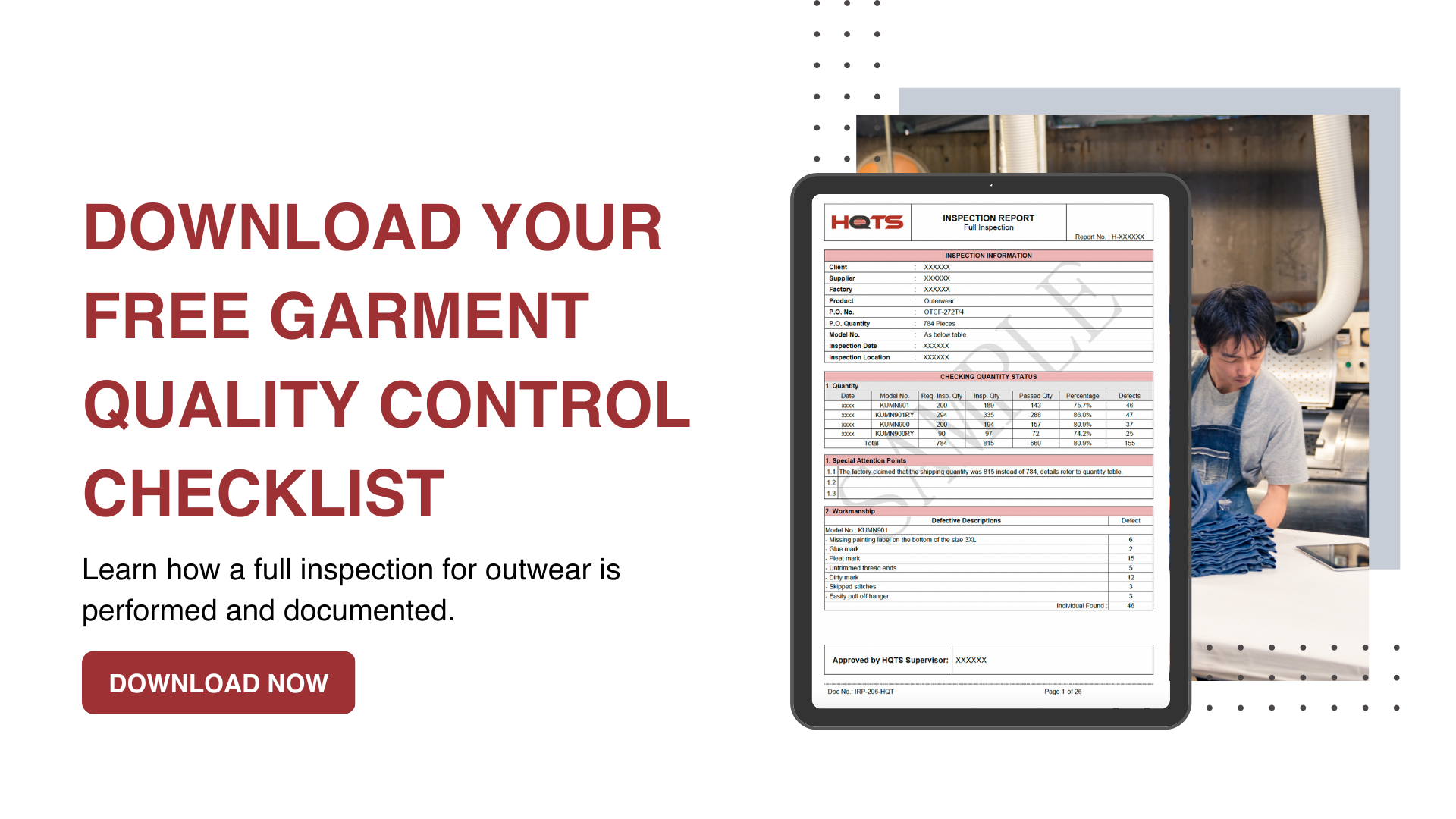 Garment Quality Control - Homecare24